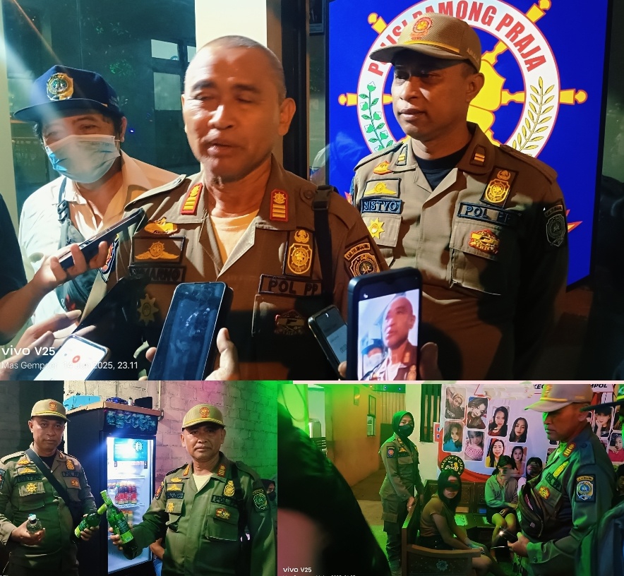 Operasi Cipta Kondisi Satpol PP Tulungagung bersama petugas gabung sisir tempat hiburan malam